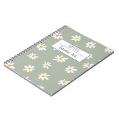 Daisy Flowers Gepersonaliseerd met Naam Notitieboek (Linkerzijde)