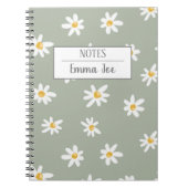 Daisy Flowers Gepersonaliseerd met Naam Notitieboek (Voorkant)