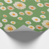 Daisy Flowers Glossy Wrapping Papier (Hoek)