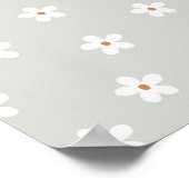 Daisy Flowers Green Poster (Hoek)