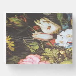 daisy flowers houten kist print