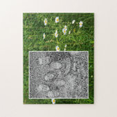 Daisy Flowers in Field Voeg je foto toe Legpuzzel (Verticaal)