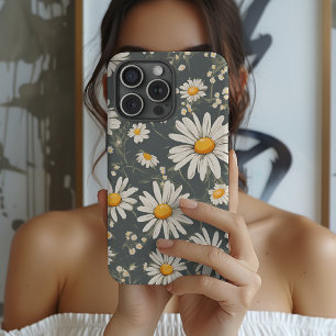 Daisy Flowers iPhone 14, 15 Tough Case, Botanical Case-Mate iPhone 14 Pro Hoesje