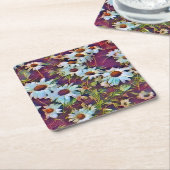 DAISY FLOWERS KARTONNEN ONDERZETTERS (Schuin)