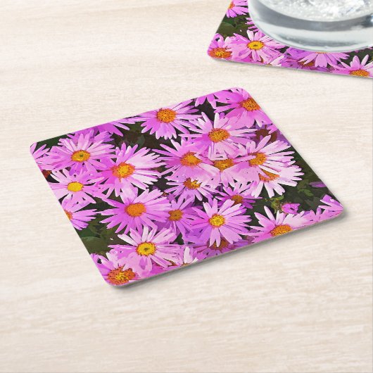 DAISY FLOWERS KARTONNEN ONDERZETTERS (Schuin)