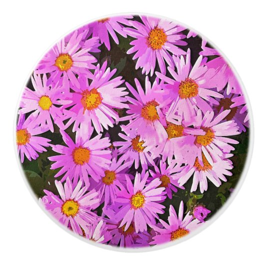 DAISY FLOWERS KERAMISCHE KNOP (Voorkant)