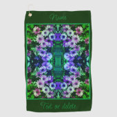 Daisy Flowers Kleurrijke Abstract Gepersonaliseerd Golfhanddoek (Voorkant)