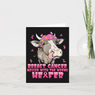 Daisy Flowers Koe Breast Cancer die met WR wordt o Kaart