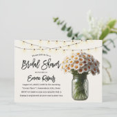  Daisy Flowers Mason Jar Vrijgezellenfeest Kaart (Staand voorkant)