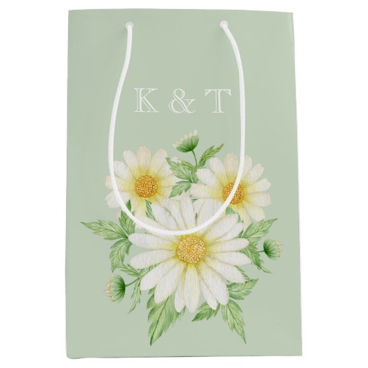 Daisy Flowers Medium Gift Bag Medium Cadeauzakje (Voorkant)