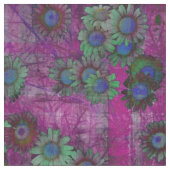 Daisy Flowers Modern Art Floral Pattern Stof (Close Up)