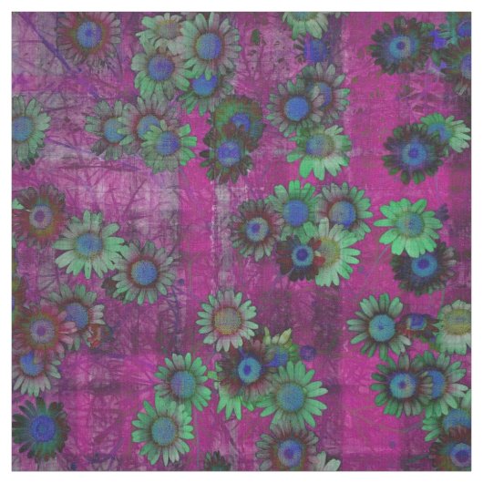 Daisy Flowers Modern Art Floral Pattern Stof (Swatch)