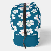 Daisy Flowers Ocean Blue Brown Aardappel Custom Toilettasje (Rechts)