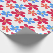 Daisy Flowers on White Cadeaupapier (Hoek)
