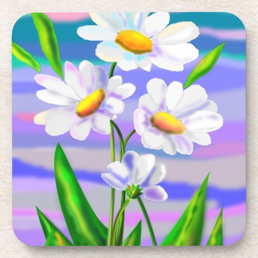 Daisy Flowers Onderzetter (Voorkant)