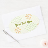  Daisy Flowers Ovale Sticker (Envelop)