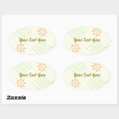  Daisy Flowers Ovale Sticker (Vel)