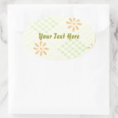  Daisy Flowers Ovale Sticker (Tas)