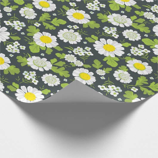 Daisy Flowers Pattern Cadeaupapier (Hoek)
