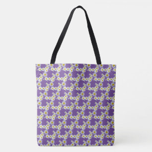 Daisy Flowers Pattern Canvas tas