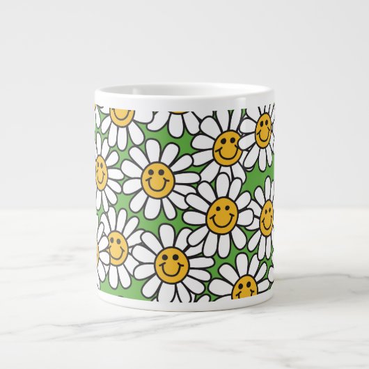 Daisy Flowers Pattern Grote Koffiekop (Voorkant)