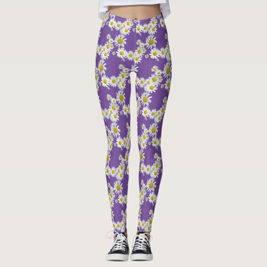 Daisy Flowers Pattern Legging (Voorkant)