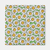 Daisy Flowers Pattern Magneet (Voorkant)