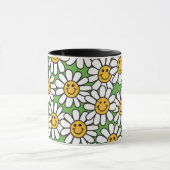 Daisy Flowers Pattern Mok (Midden)