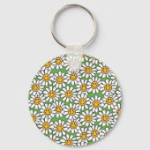 Daisy Flowers Pattern Sleutelhanger (Voorkant)