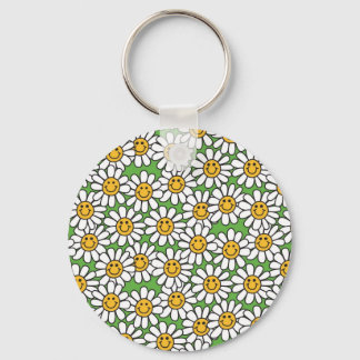 Daisy Flowers Pattern Sleutelhanger