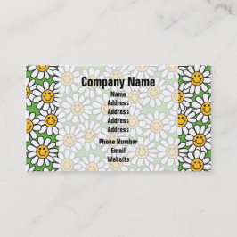 Daisy Flowers Pattern Visitekaartje