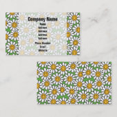 Daisy Flowers Pattern Visitekaartje (Voorkant / Achterkant)