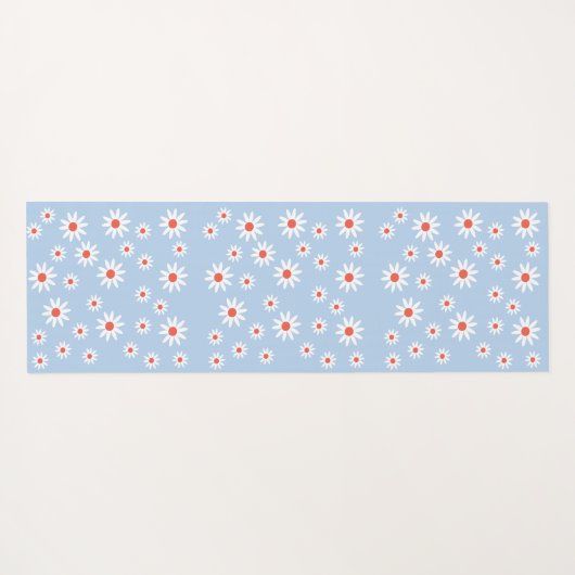 Daisy Flowers Pattern Yogamat (Achterkant (horizontaal))