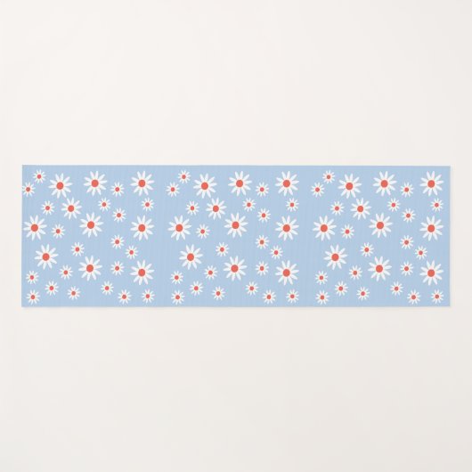 Daisy Flowers Pattern Yogamat (Voorkant (horizontaal))