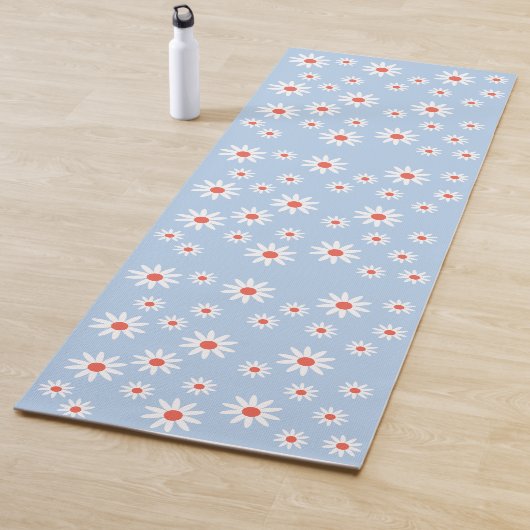 Daisy Flowers Pattern Yogamat (In situ)