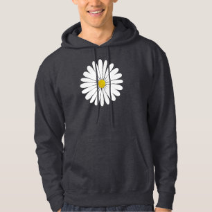 Daisy Flowers, Petals, Blossom - White Yellow Hoodie
