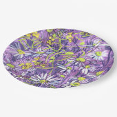 Daisy Flowers Polka Dot Zomer Bloemen Bloemen Bloe Papieren Bordje (Gekanteld)