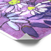 Daisy Flowers Polka Dot Zomer Bloemen Bloemen Bloe Poster (Hoek)