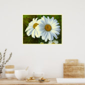 Daisy Flowers Print Classic Daisies Poster Print (Keuken)
