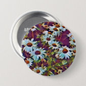 DAISY FLOWERS RONDE BUTTON 7,6 CM (Voorkant /achterkant)