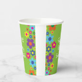 Daisy Flowers Schattige Hippie 1e Verjaardag Kinde Papieren Bekers (Links)