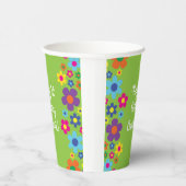 Daisy Flowers Schattige Hippie 1e Verjaardag Kinde Papieren Bekers (Rechts)