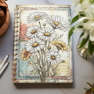 Daisy Flowers Schattige Patroon Notitieboek