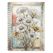 Daisy Flowers Schattige Patroon Notitieboek (Voorkant)
