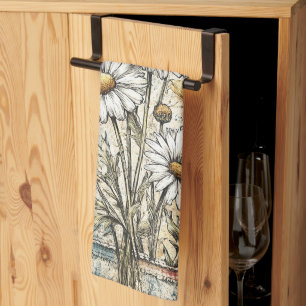Daisy Flowers Schattige  Patroon Theedoek