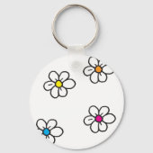 Daisy Flowers Sleutelhanger (Voorkant)