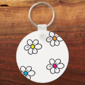 Daisy Flowers Sleutelhanger (Voorkant)