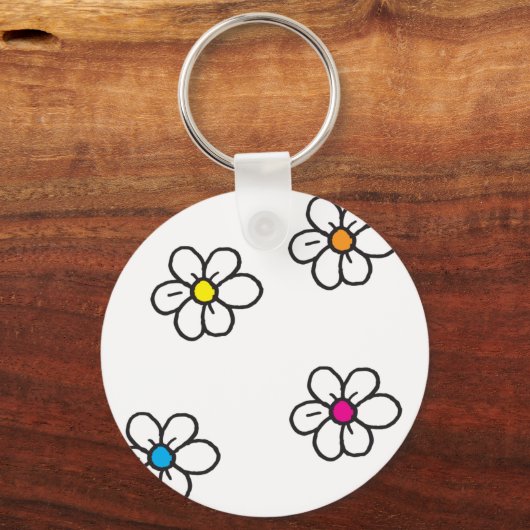 Daisy Flowers Sleutelhanger (Voorkant)