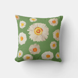 Daisy Flowers Throw Cushion, Dasies patroon Kussen