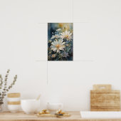 Daisy Flowers - Waterverf Bloemen Botanische Kunst Poster (Keuken)